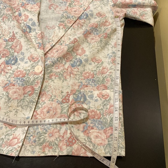 Vintage TR Bentley Blazer, Pastel Floral Size 9/10 - Picture 5 of 6